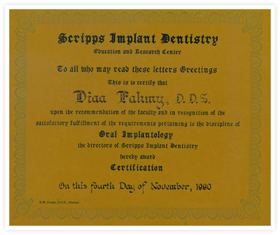 Scripps Implant Dentistry Certifcation